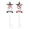 Glitzhome® 42" Patriotic America Star Yard Stake Set